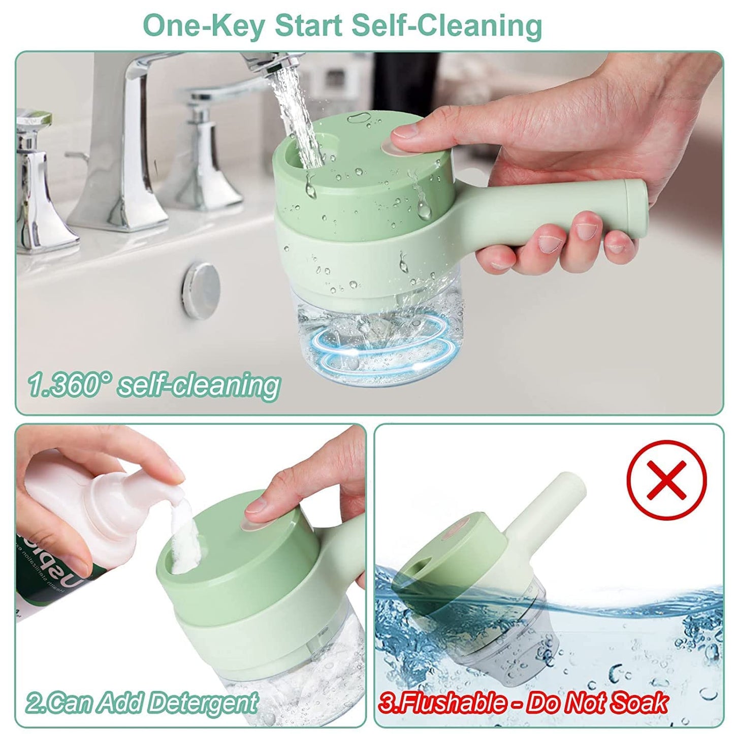 5 in 1 Handheld Hammer Electric Vegetable Cutter Set Mini Wireless Food Choppers Garlic Vegetable Chopper Slicer machine ( Random Color )