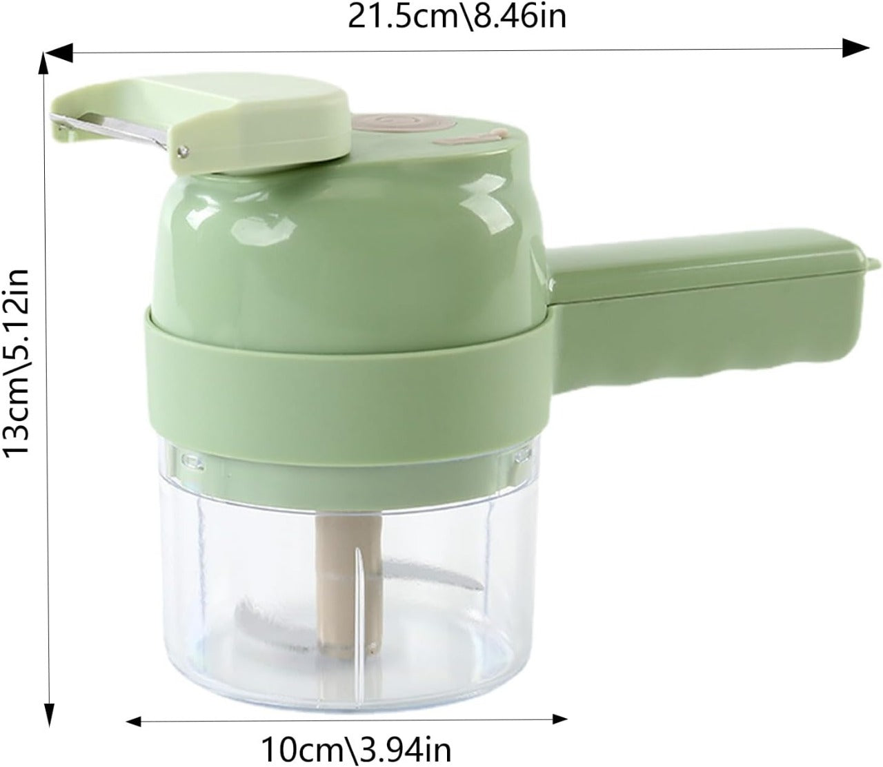 5 in 1 Handheld Hammer Electric Vegetable Cutter Set Mini Wireless Food Choppers Garlic Vegetable Chopper Slicer machine ( Random Color )