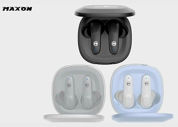 Maxon B303 Wireless Earbuds – ENC + Gaming Mode, 6hrs Playtime, 10m Range, Touch Control, 130hrs Standby