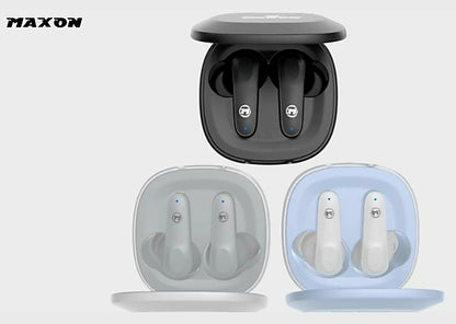 Maxon B303 Wireless Earbuds – ENC + Gaming Mode, 6hrs Playtime, 10m Range, Touch Control, 130hrs Standby