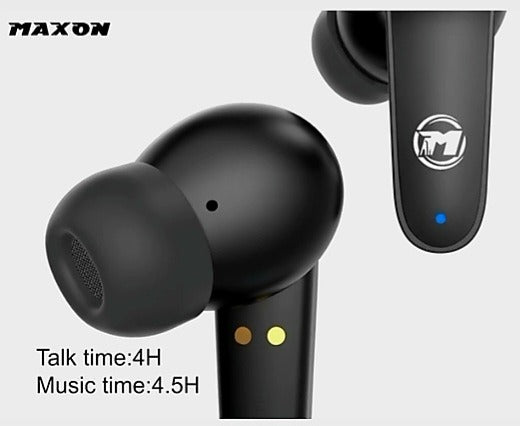 Maxon B303 Wireless Earbuds – ENC + Gaming Mode, 6hrs Playtime, 10m Range, Touch Control, 130hrs Standby